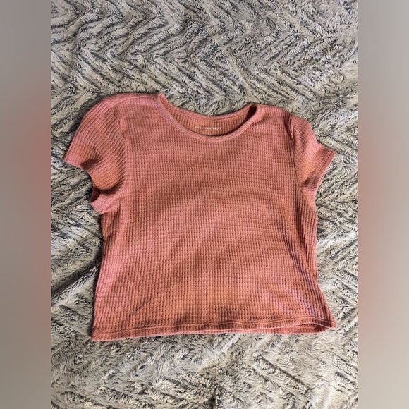 AMERICAN EAGLE two pack waffle knit cropped tshirts L - Picture 5 of 6
